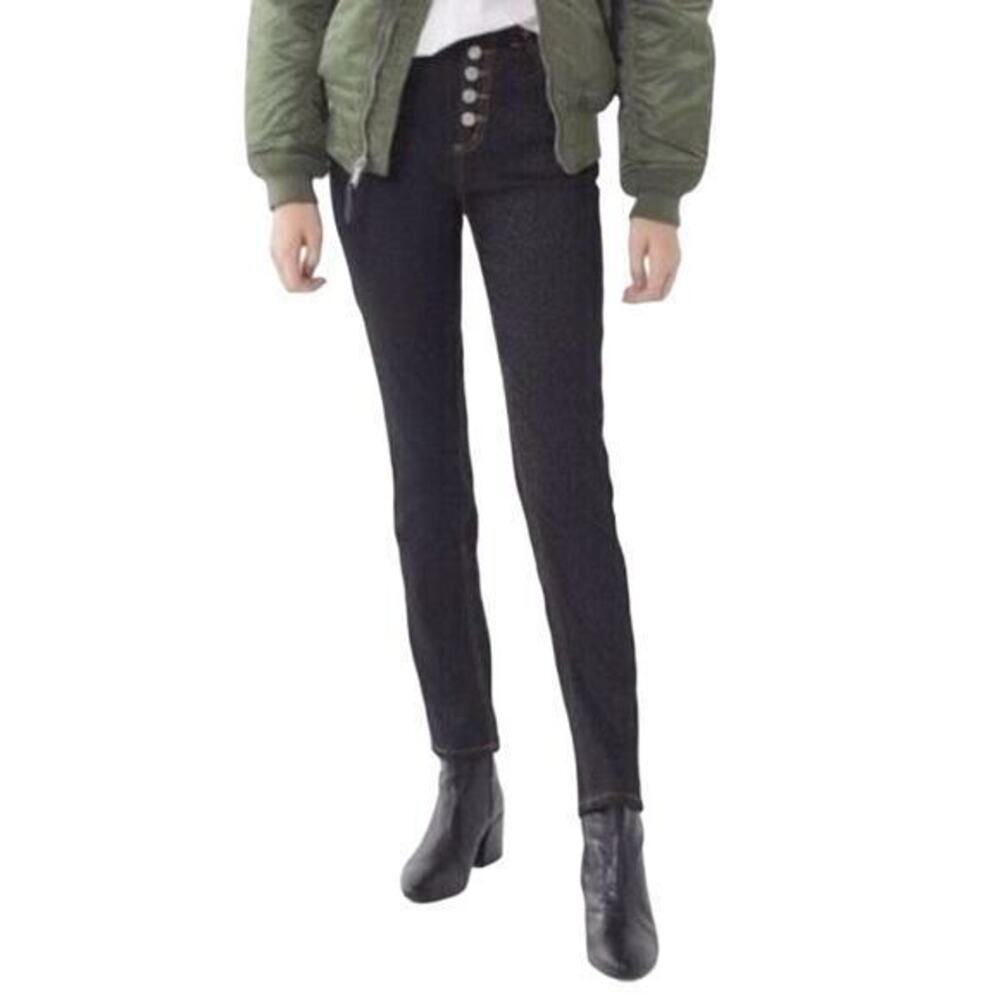 BDG‎ Womens High Rise Skinny Stairway Jeans Size 27 Sparkle Metallic Button Fly